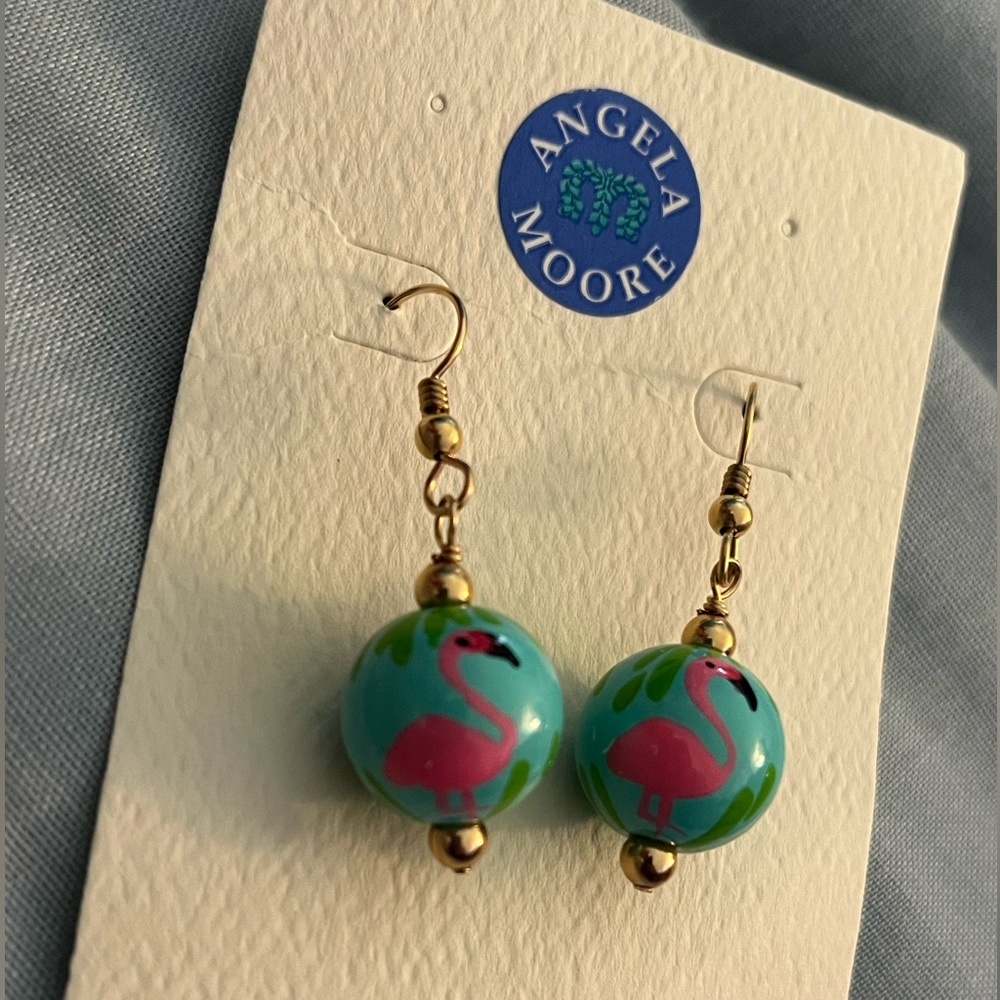 Angela Moore Flamingo Earrings - Picture 4 of 12